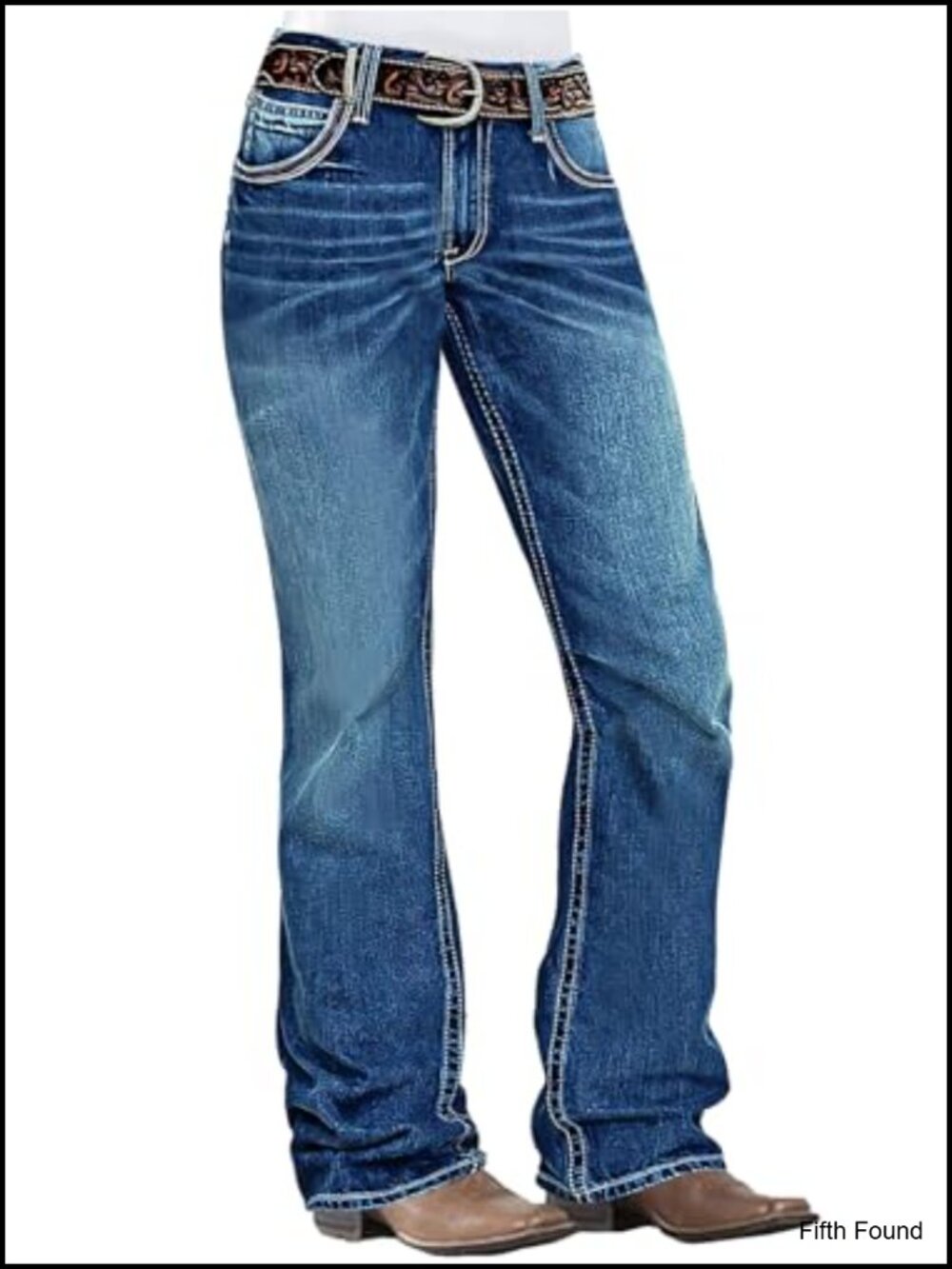 Low Rise Boot Cut Butt Lifting Stretchy Western Jeans Flare Leg
